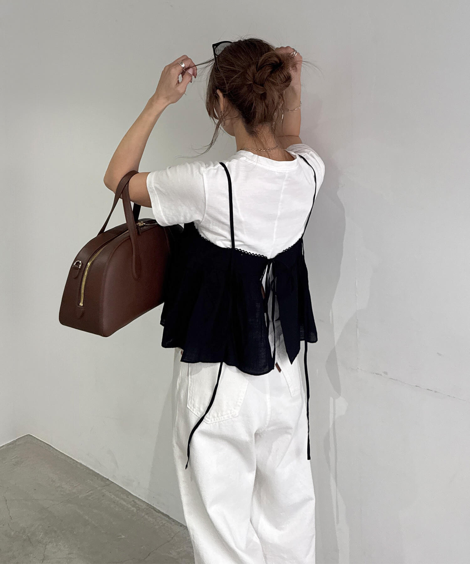 バックリボンキャミソールビスチェ | Back ribbon camisole bustier