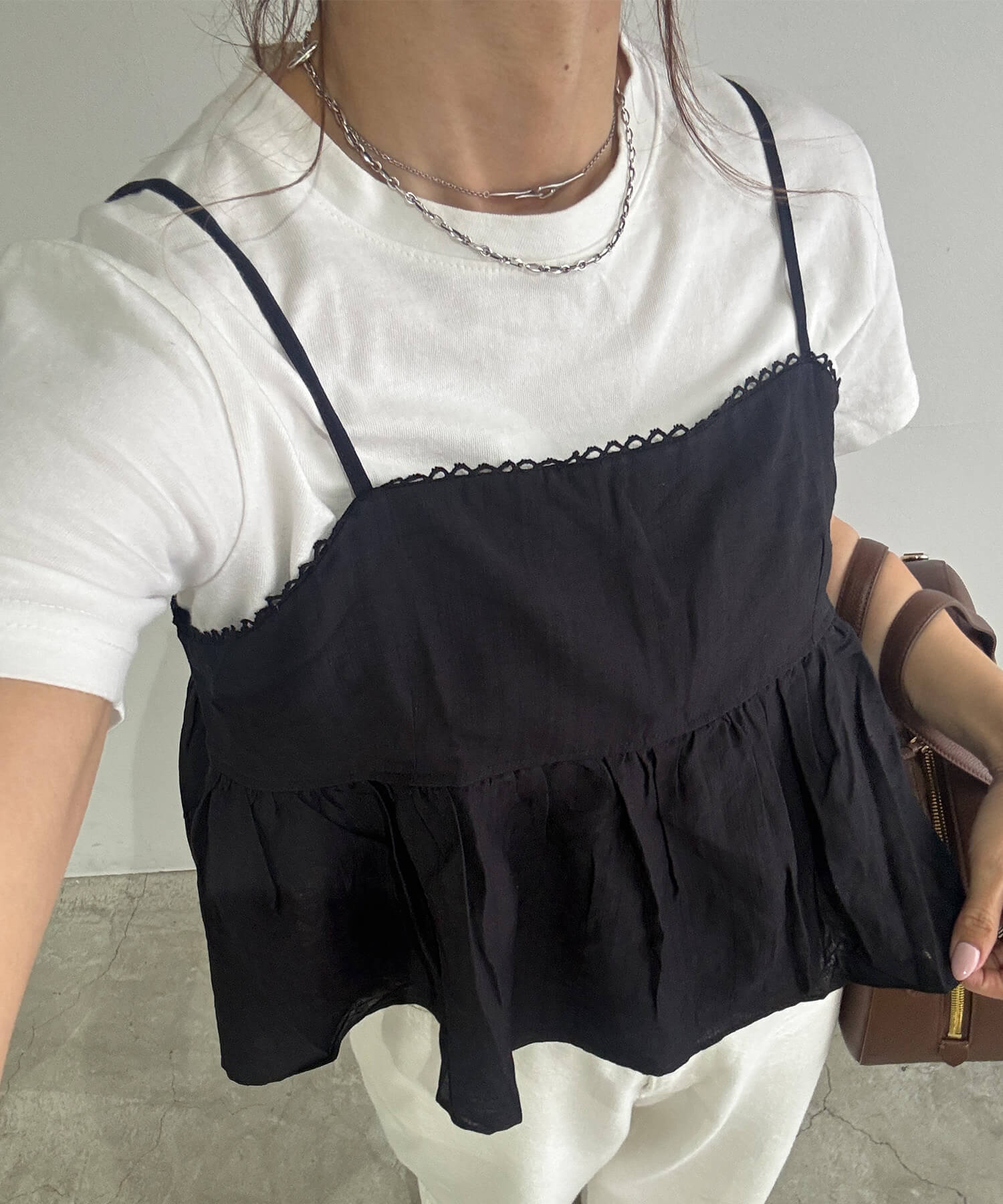 バックリボンキャミソールビスチェ | Back ribbon camisole bustier