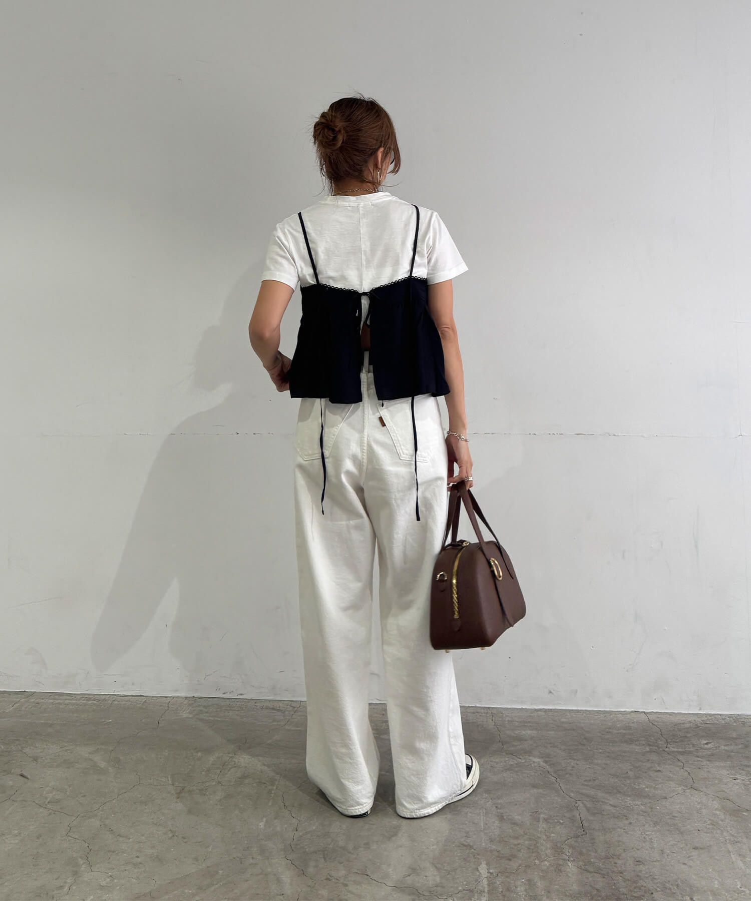 バックリボンキャミソールビスチェ | Back ribbon camisole bustier
