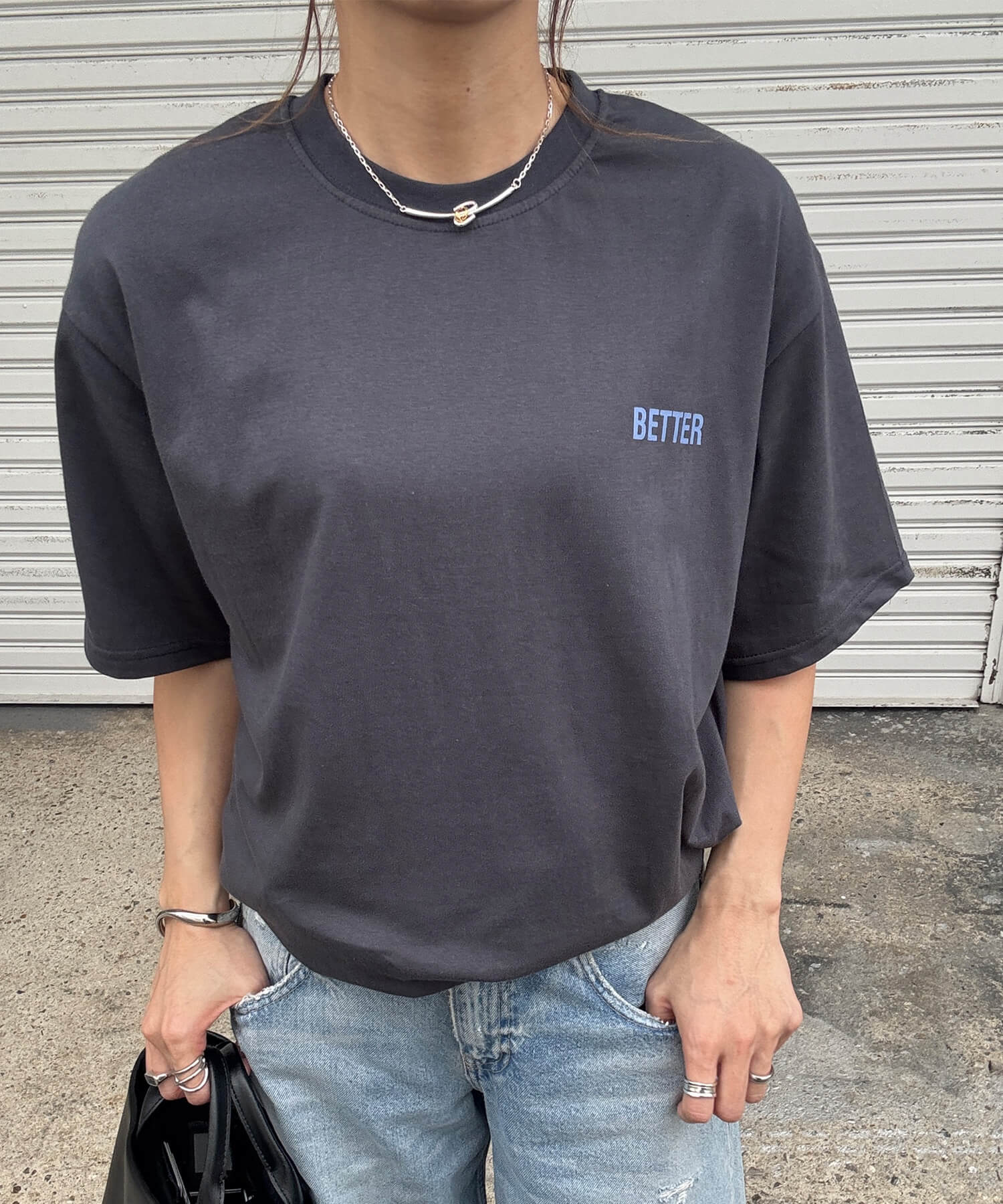 バックレタリングプリントオーバーTシャツ | Back lettering print