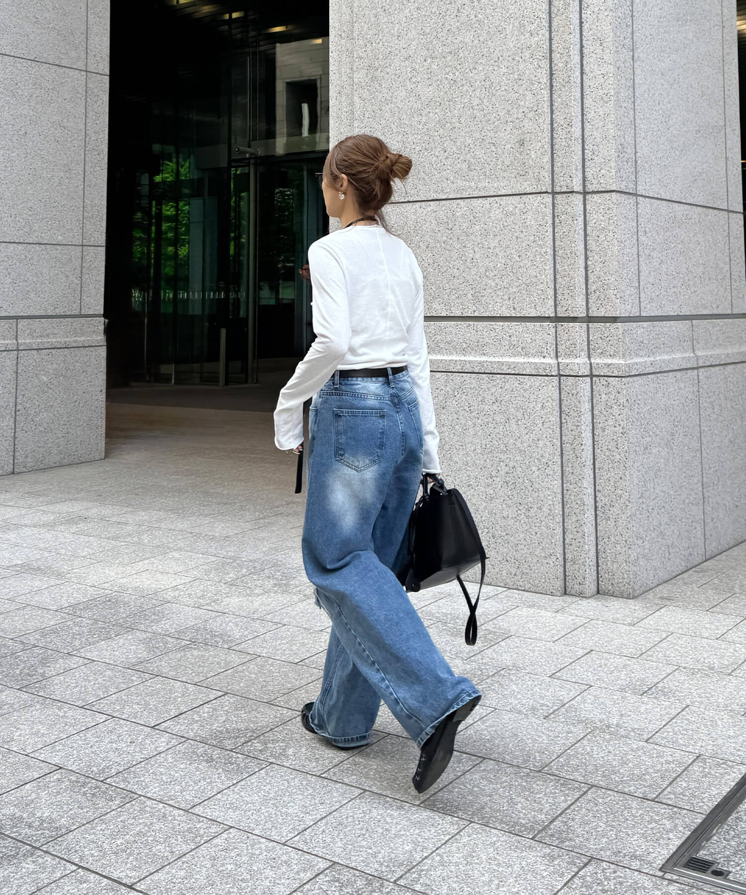 ヴィンテージダメージワイドデニム | Vintage damage wide denim