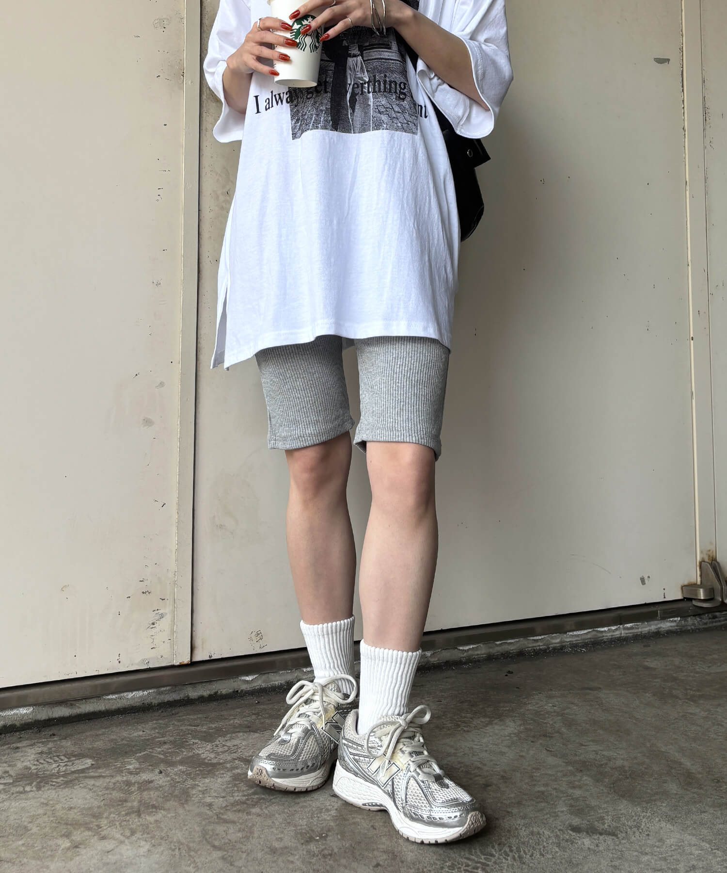 リブバイカーパンツ | Rib biker pants (isook select)