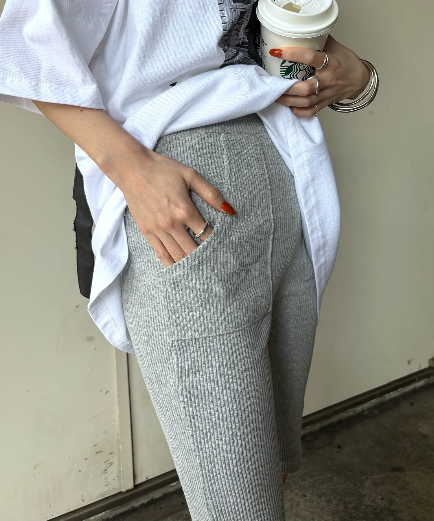 新品タグ付き⭐︎【anuke】Rib Biker Pants チャコールグレー38 楽天市場】【s20】アンヌーク anuke リブバイカーパンツ Rib Biker