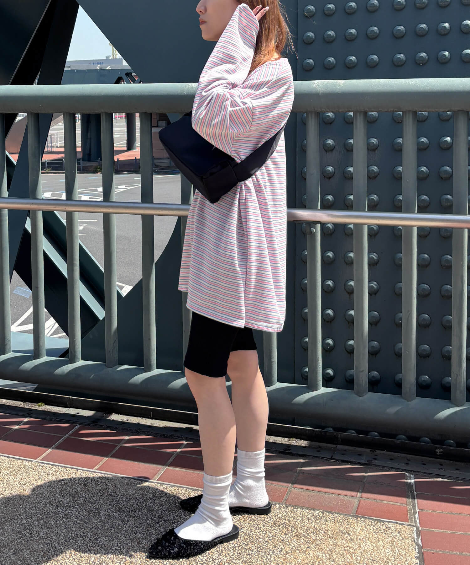 リブバイカーパンツ | Rib biker pants (isook select)