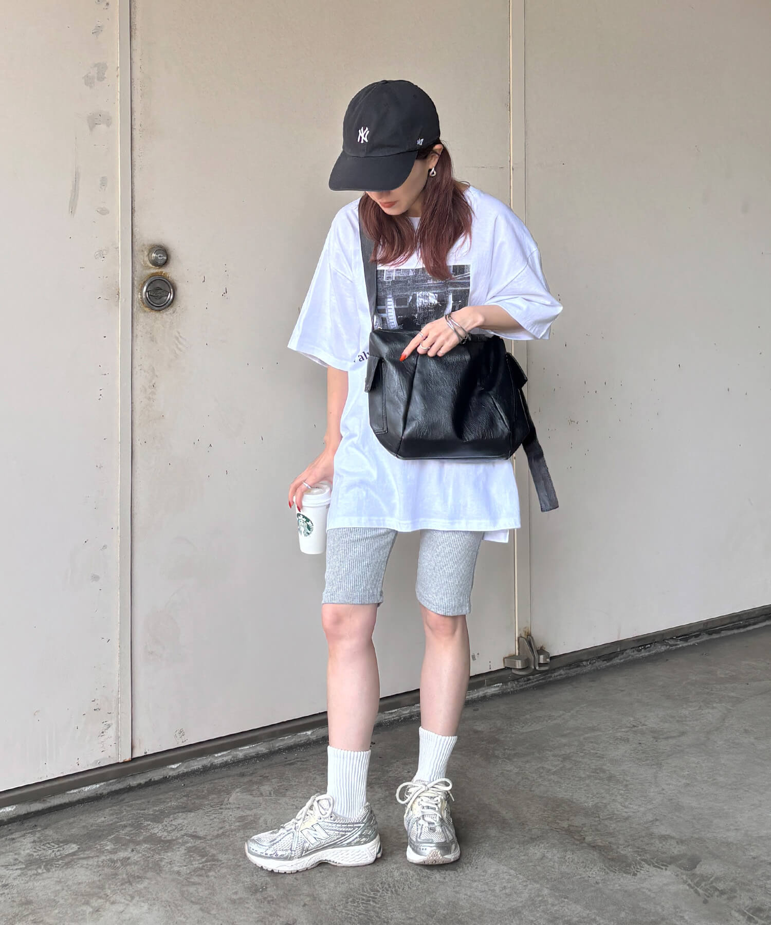 リブバイカーパンツ | Rib biker pants (isook select)