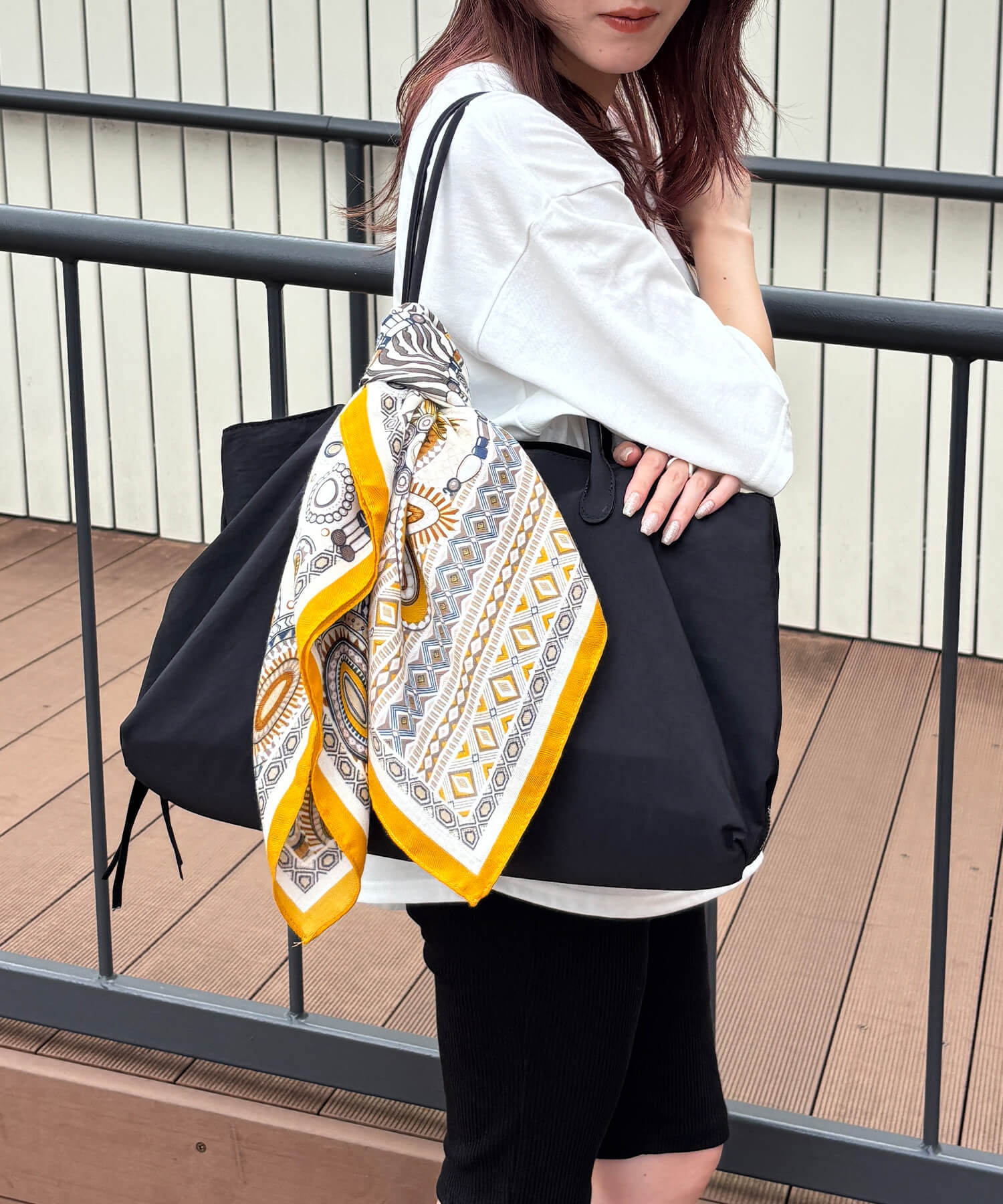 マルチポケットナイロンビッグトートバッグ | Multi pocket nylon big