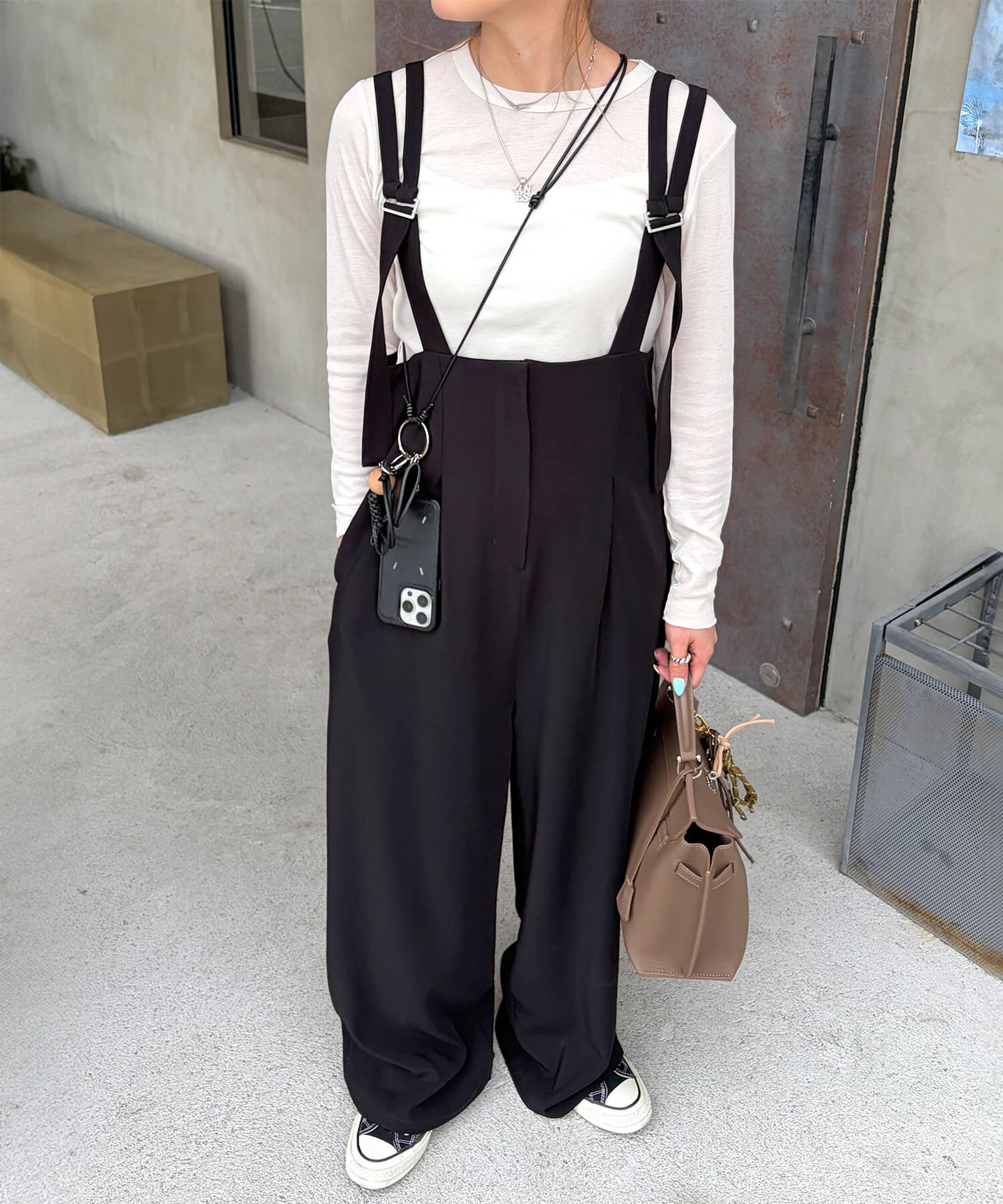 ダブルストラップサロペットパンツ | Double strap salopette pants