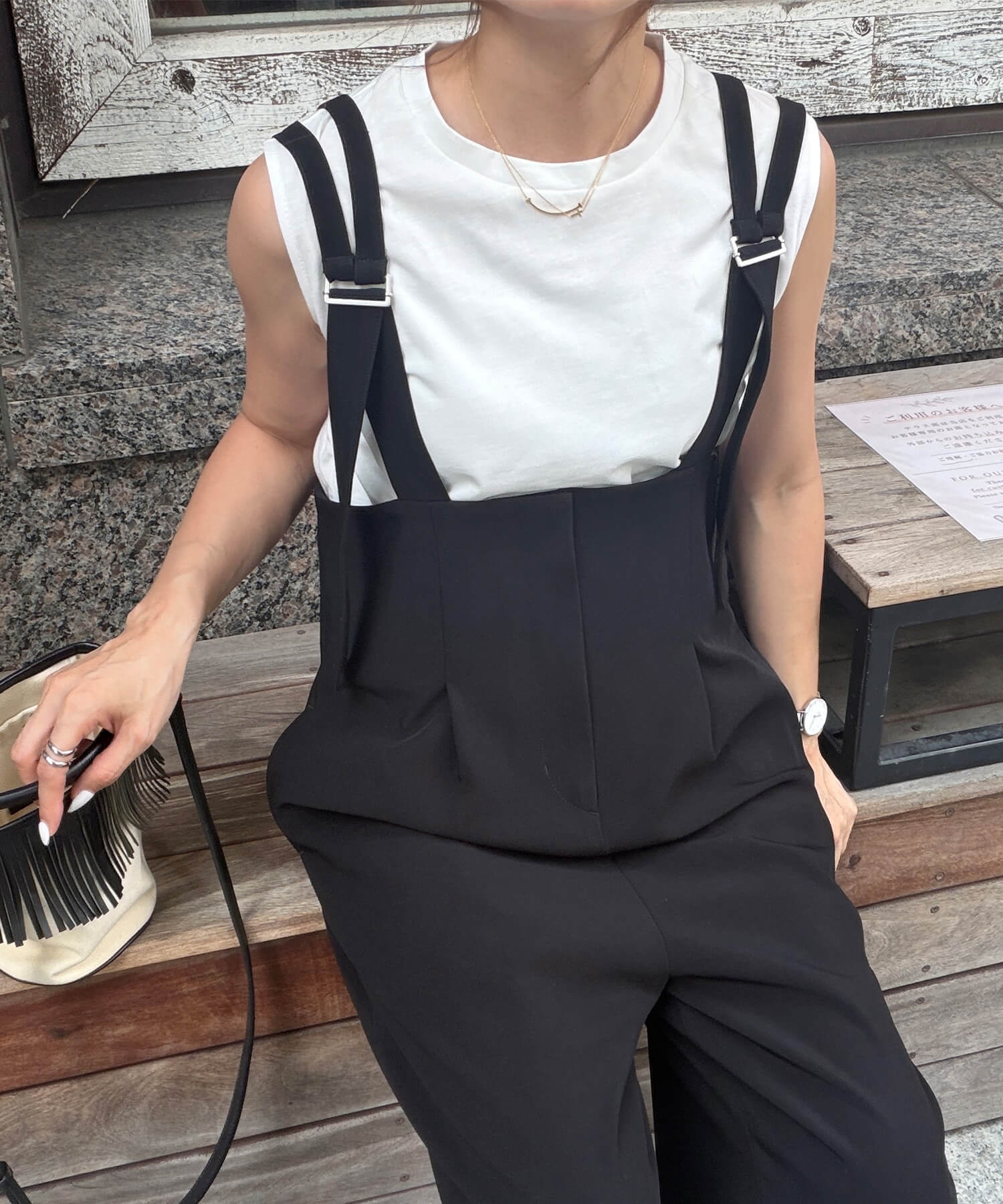 ダブルストラップサロペットパンツ | Double strap salopette pants