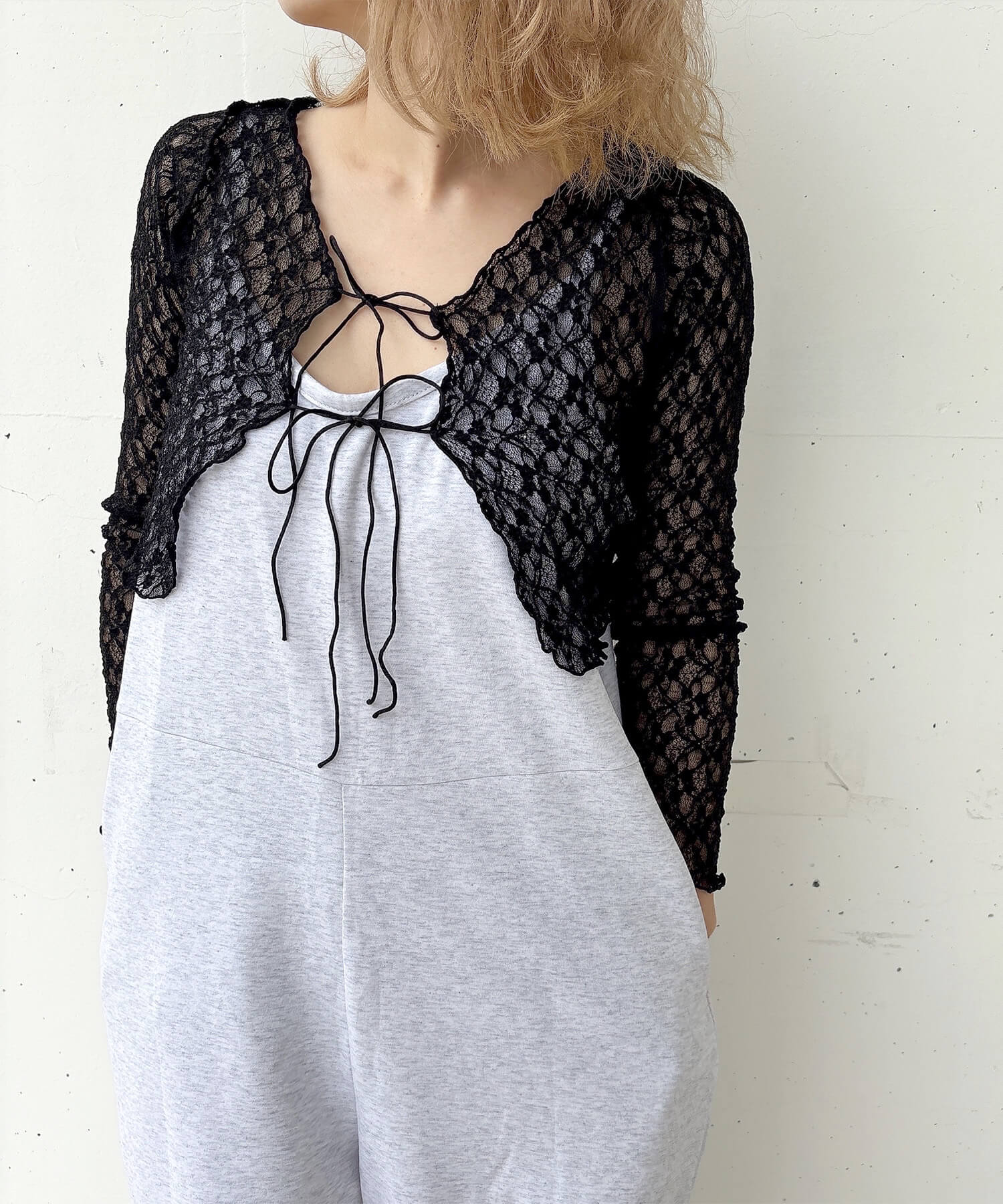 カトルセ ボレロ サイズ0 シアーレースボレロカーディガン | Sheer lace bolero cardigan