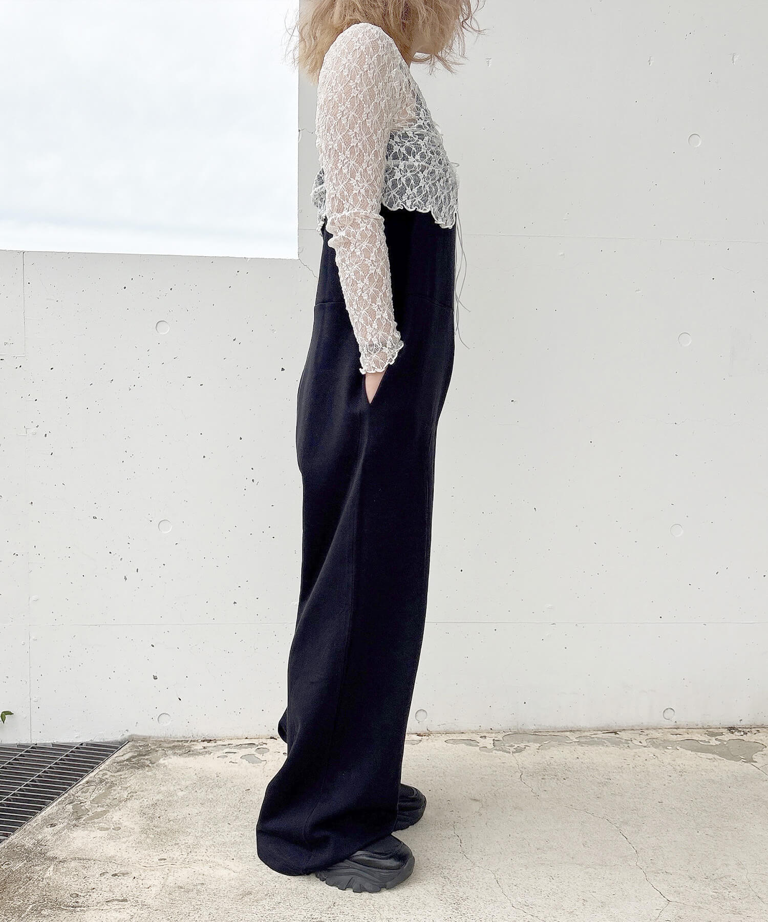 シアーレースボレロカーディガン | Sheer lace bolero cardigan