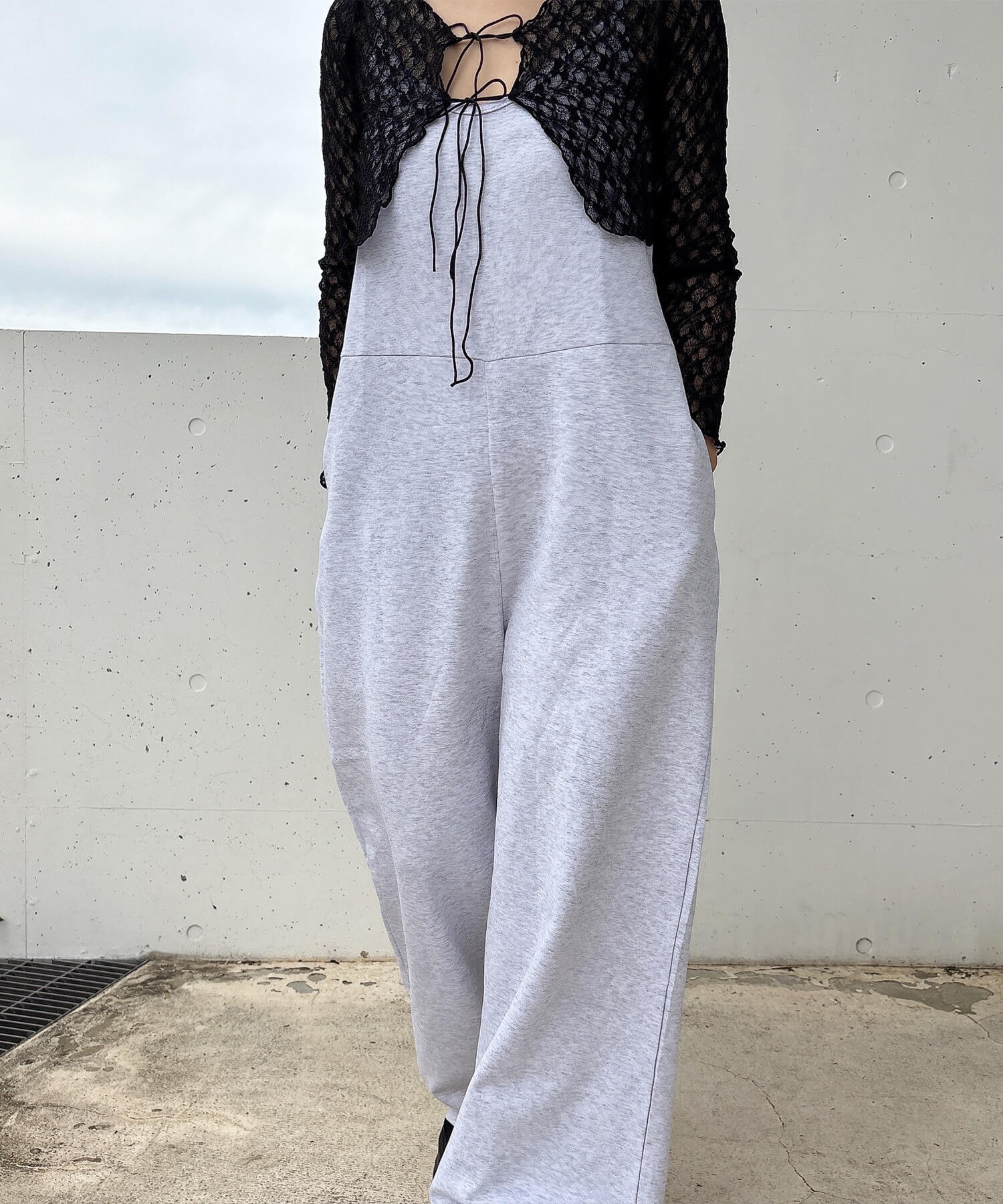 シアーレースボレロカーディガン | Sheer lace bolero cardigan