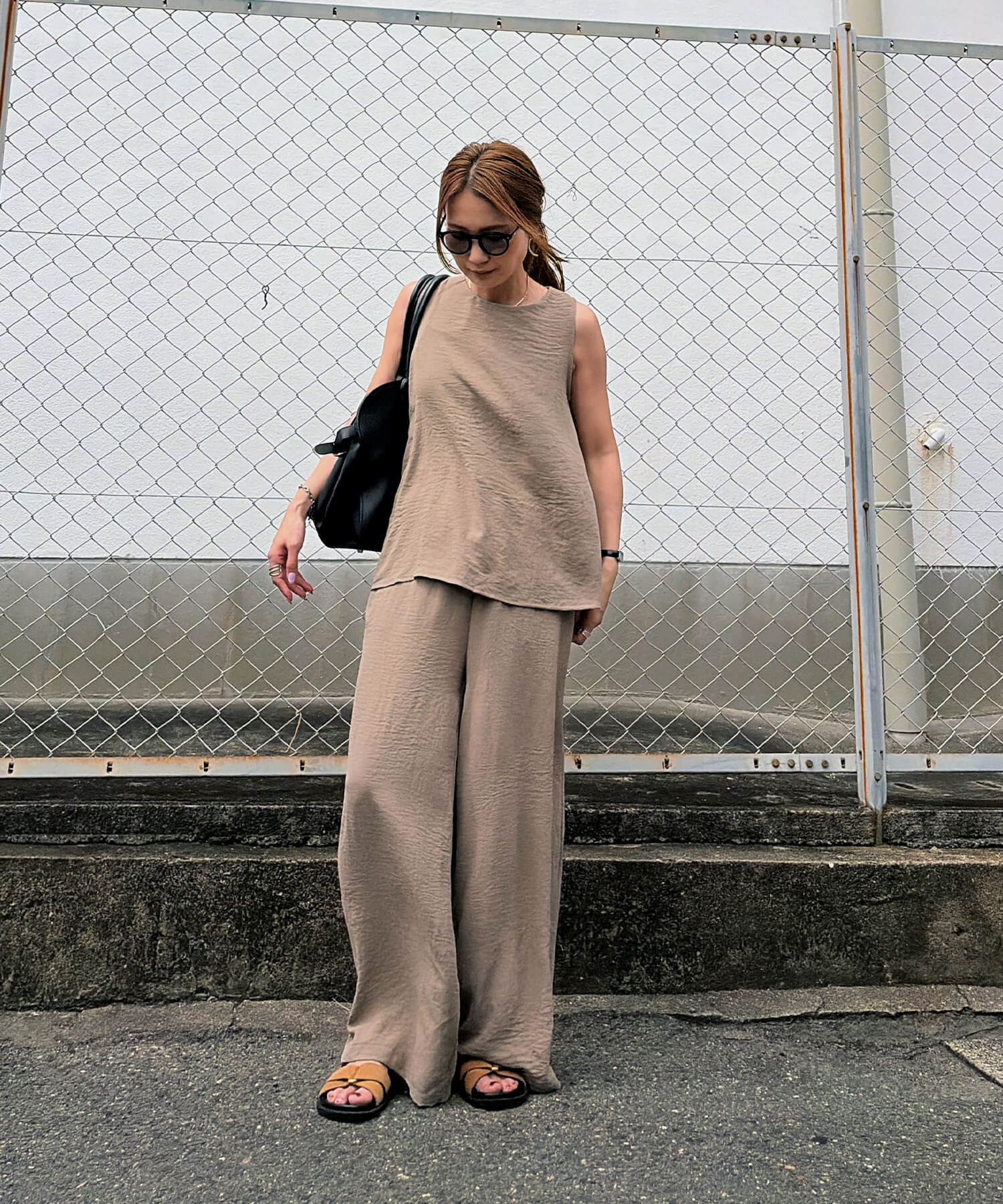 ノースリーブリラックスセットアップ | Sleeveless relax set up