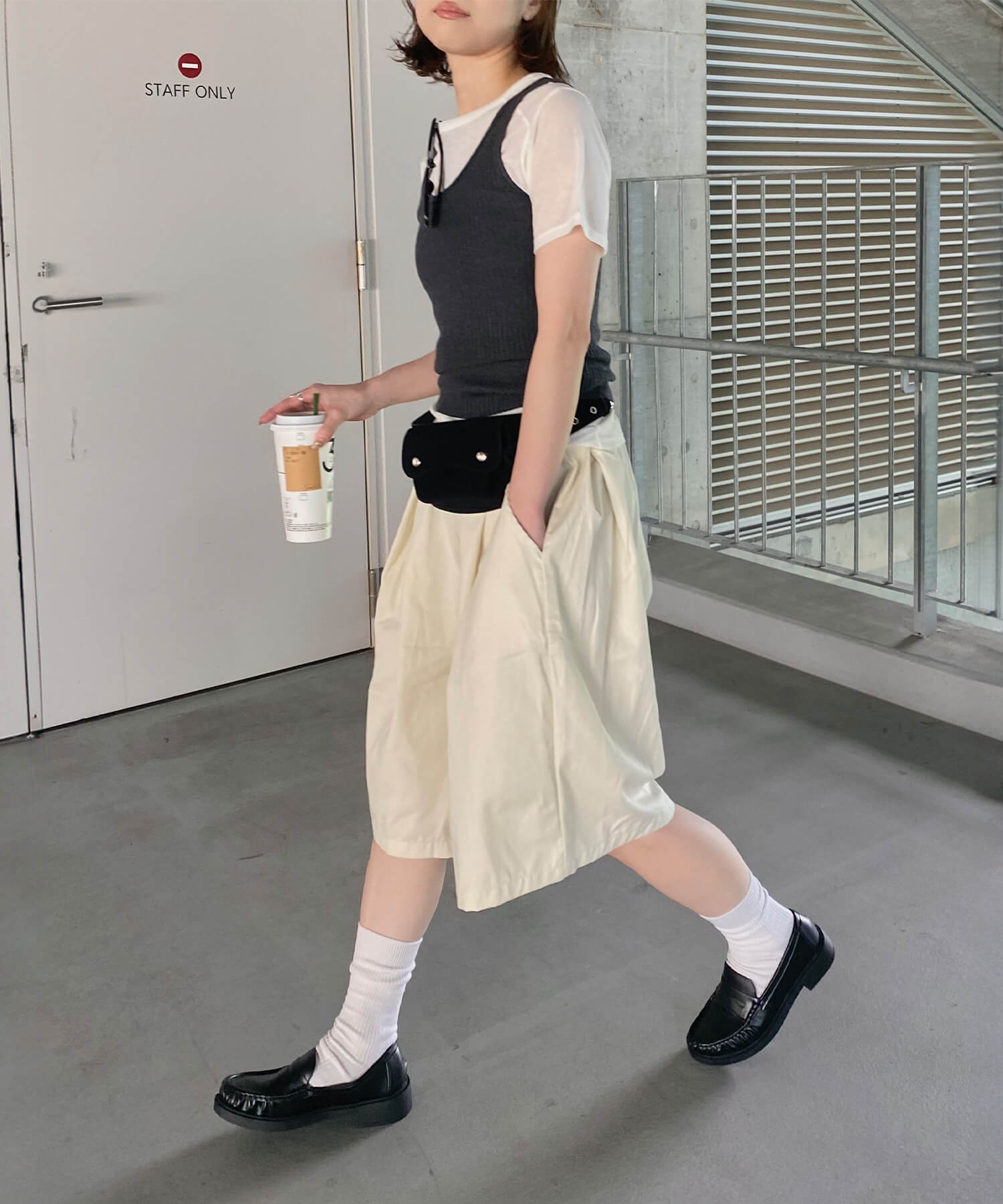 ボリュームワイドハーフパンツ | Volume wide half pants (kiharu select)