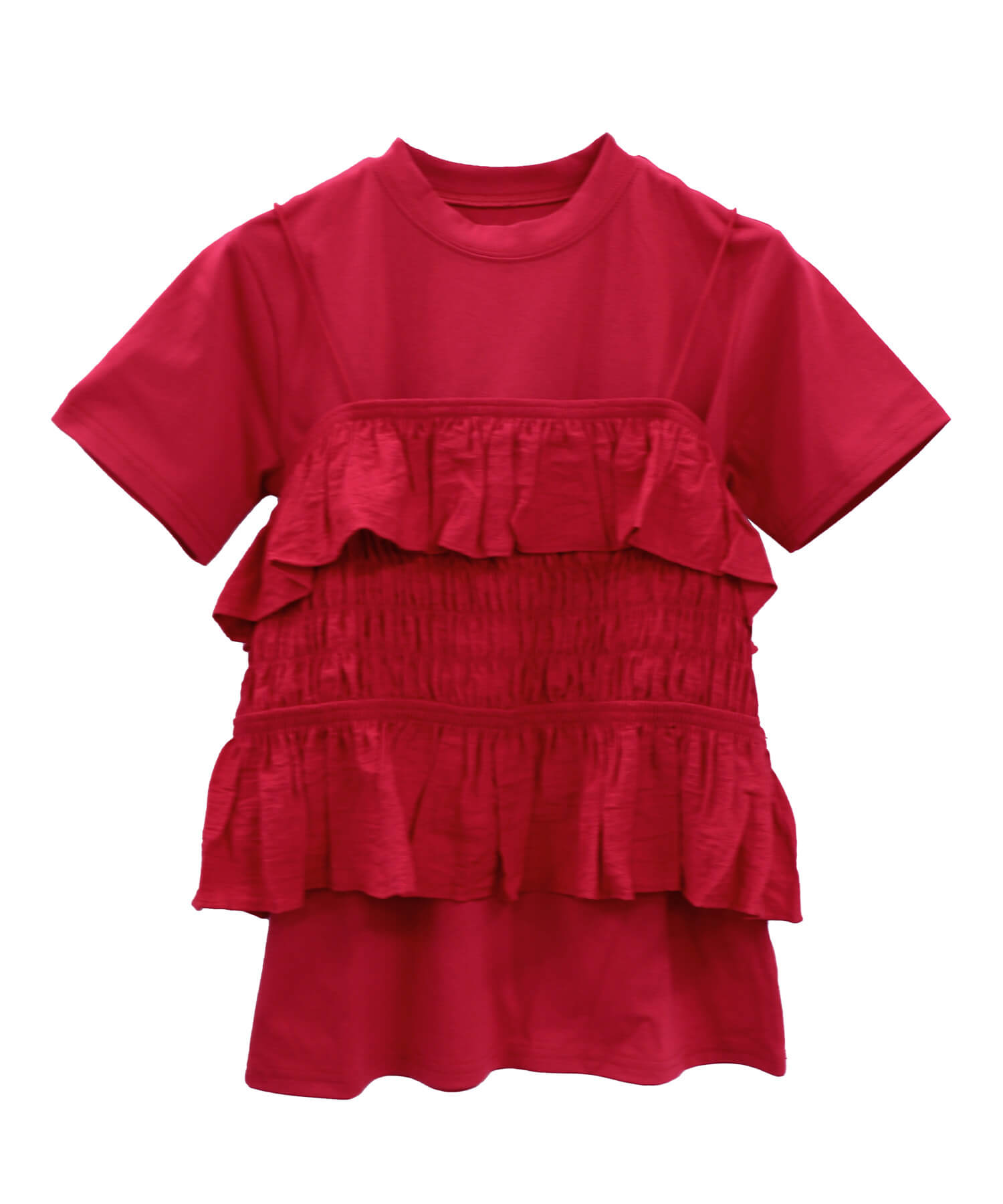 フリルギャザービスチェ & Tシャツセット | Frill gatherd buistier