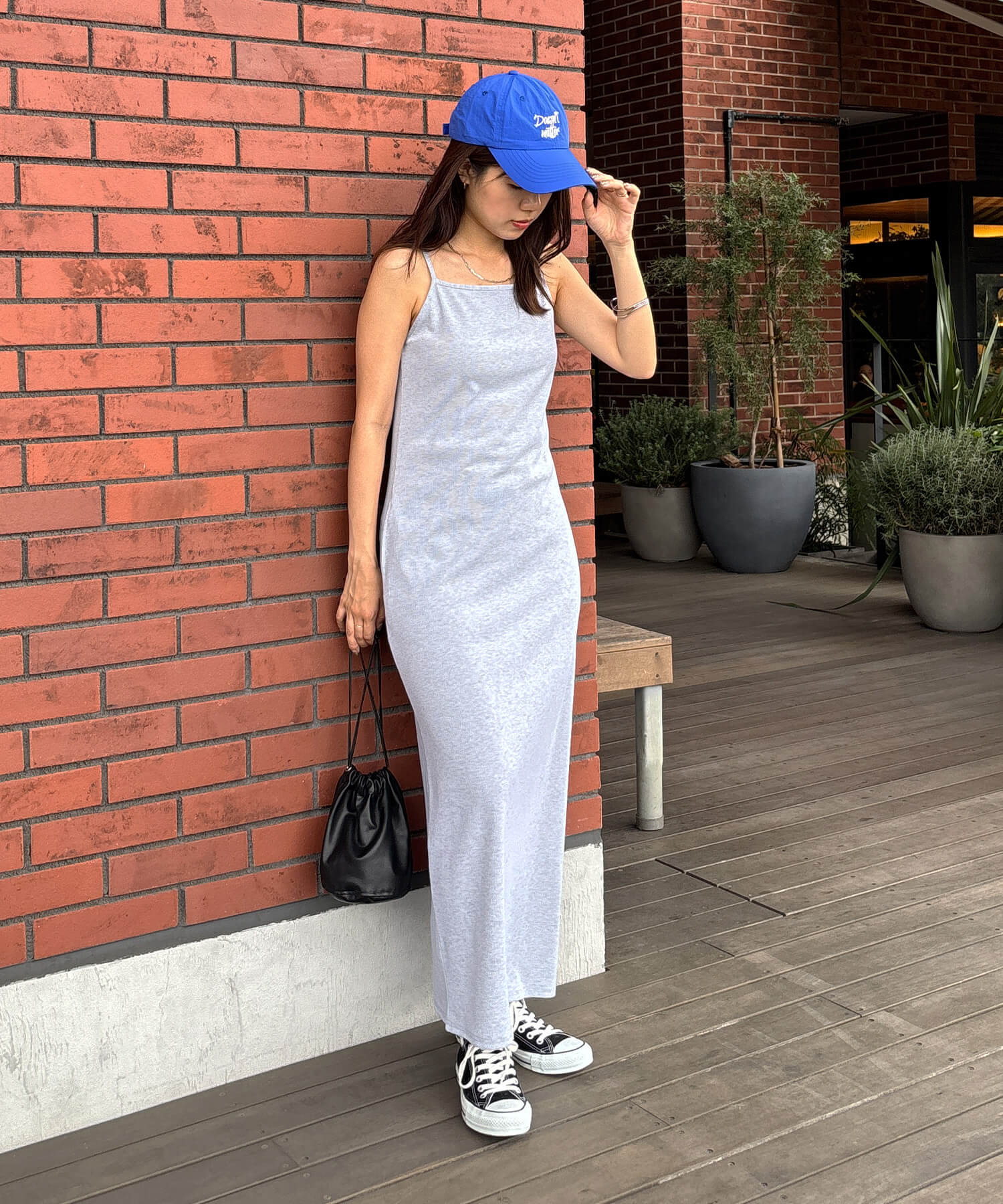 タングラム　ワンピース ペプラムレイヤードリブワンピース | Peplum layered rib one piece