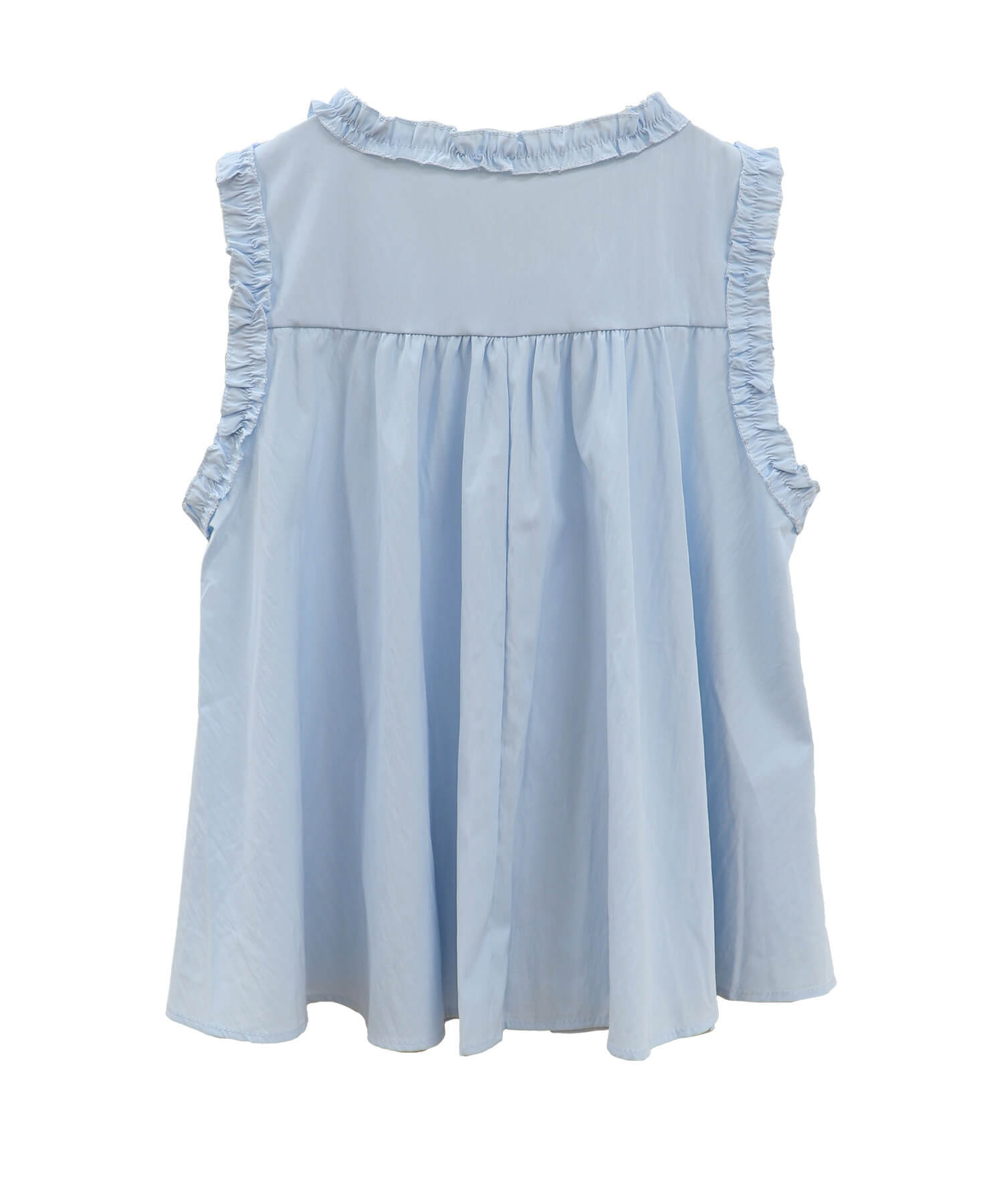 ピンタックフリルノースリーブブラウス | Pin tuck frill sleeveless