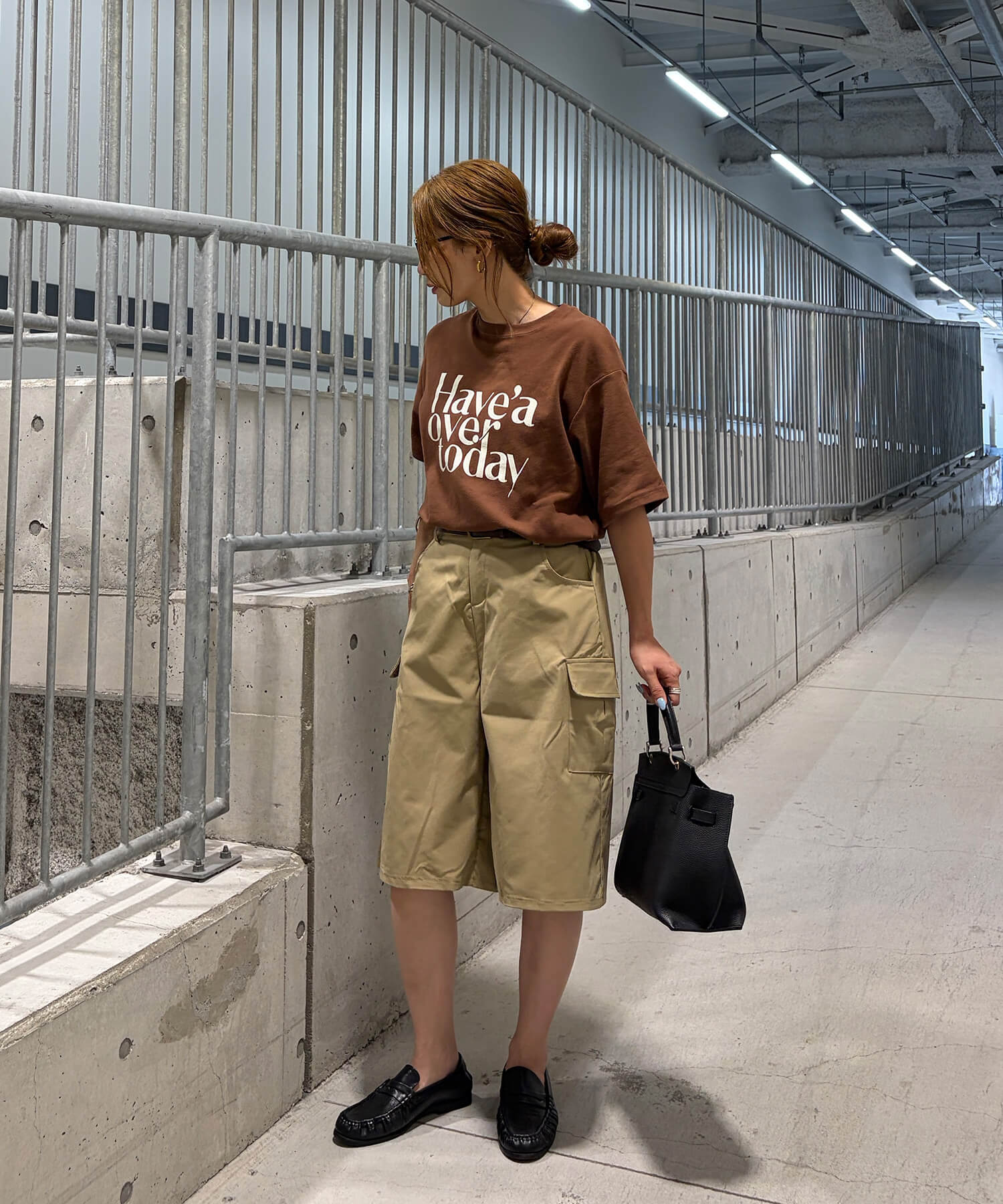 ワイドカーゴハーフパンツ | Wide cargo half pants (chiica select)