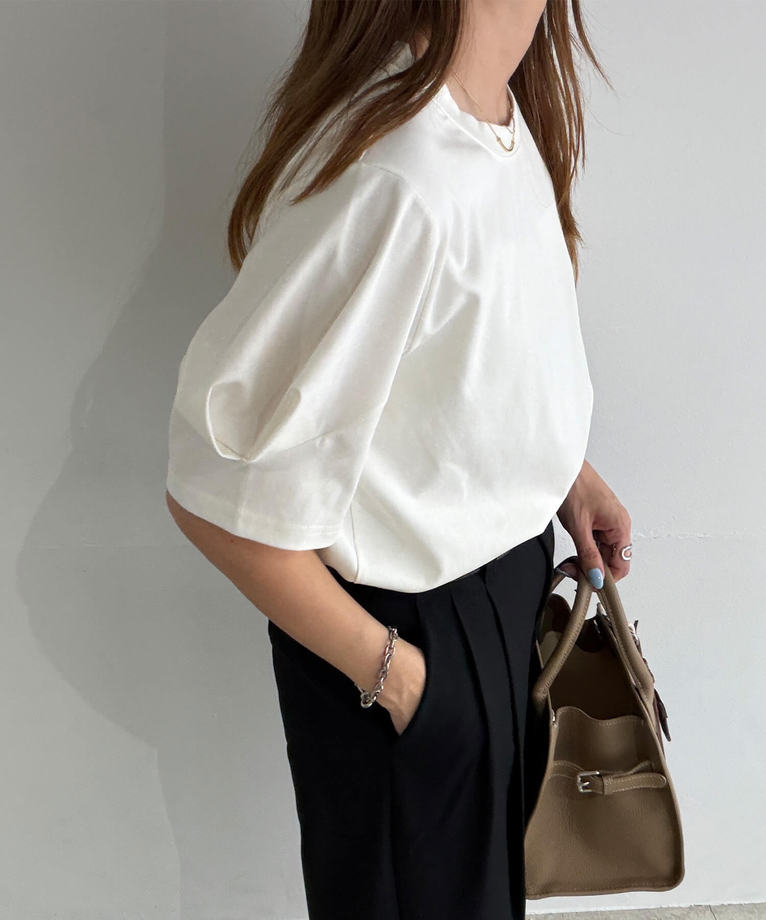 ボリュームスリーブベーシックTシャツ | Volume sleeve basic tee
