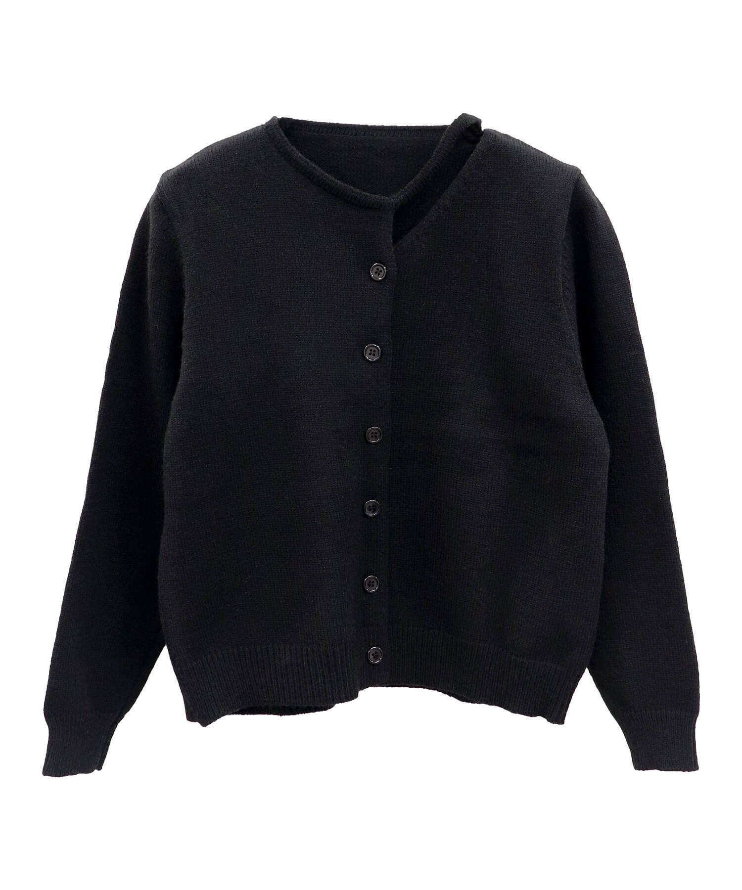 ネックデザインニットカーディガン | Neck design knit cardigan